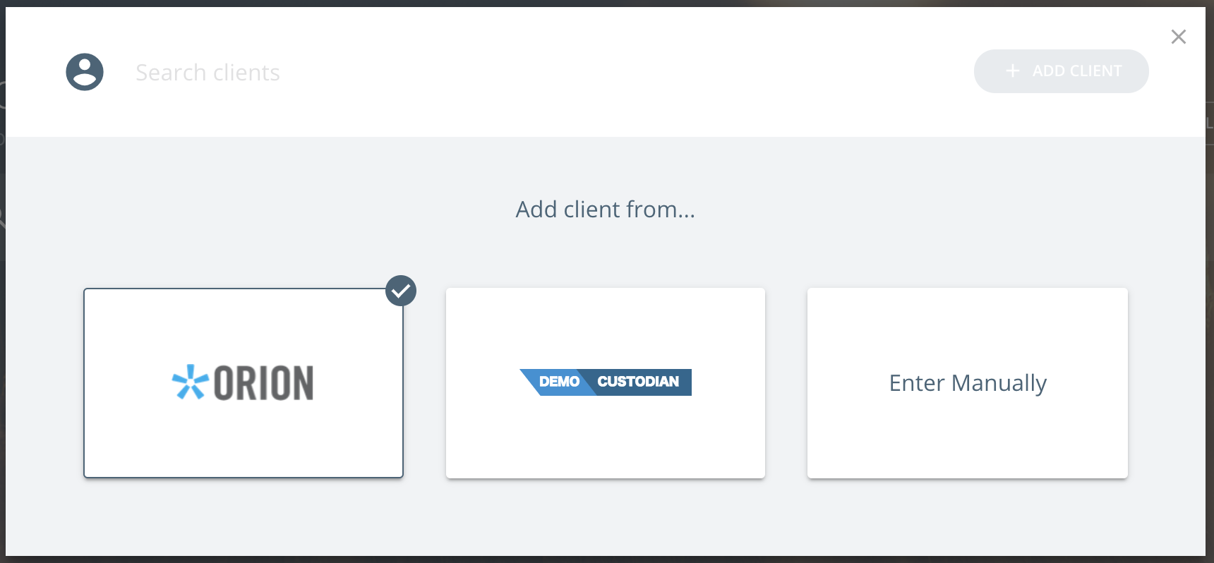 Orion How To Integrate Riskalyze